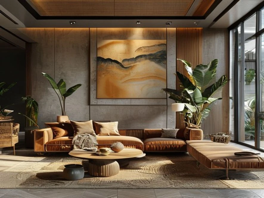 phong cách indochine mẫu nội thất phòng khách 15m2 đẹp