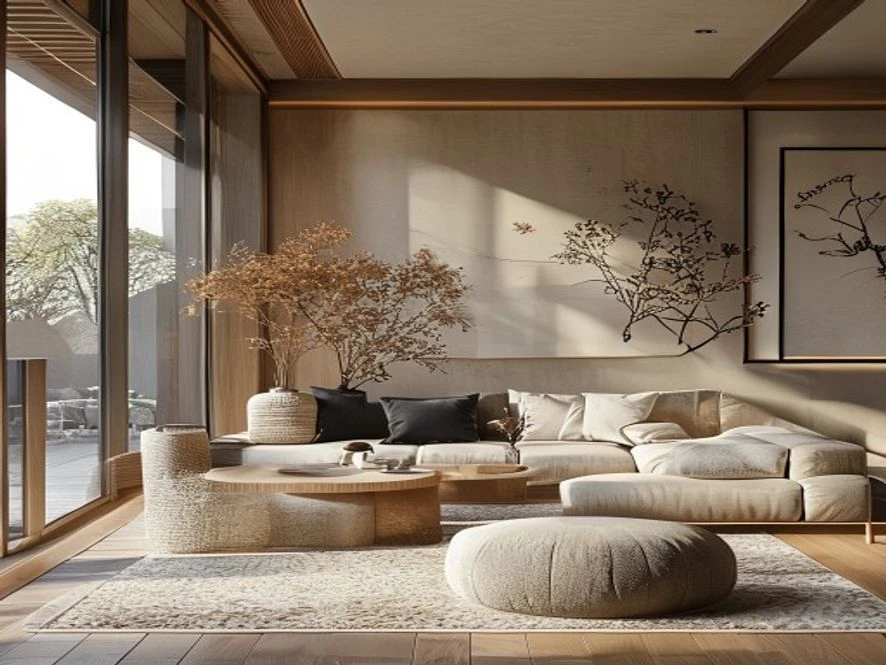 Phong cách Japandi nội thất phòng khách 20m2