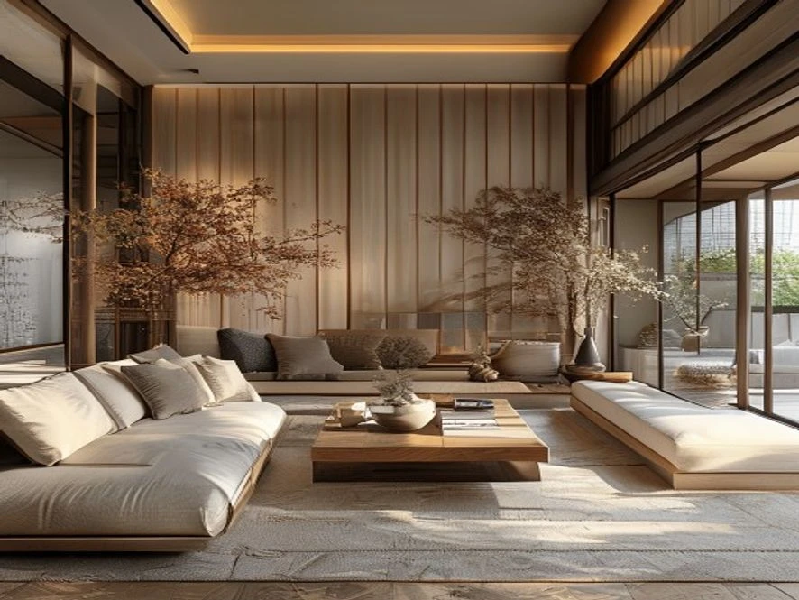 Phong cách Japanese mẫu nội thất phòng khách 30m2 đẹp