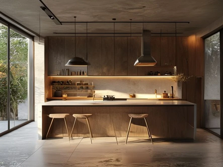 Phong cách Minimalist thiết kế nội thất phòng bếp 12m2
