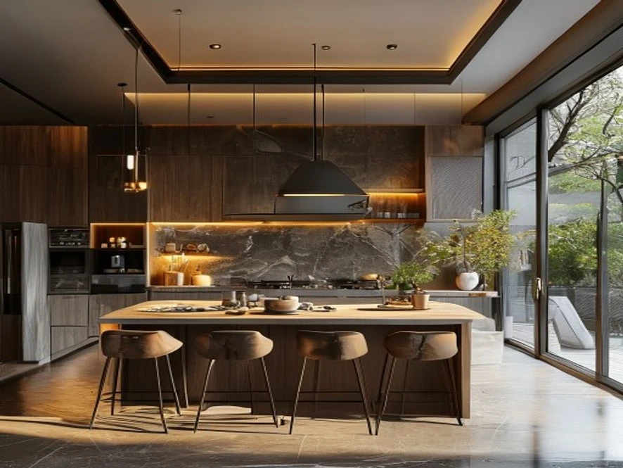 Phong cách Mở cho phòng bếp 15m2