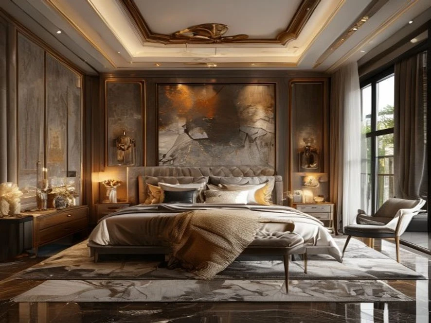 Phong cách sang trọng đẳng cấp cho nội thất phòng ngủ 30m2