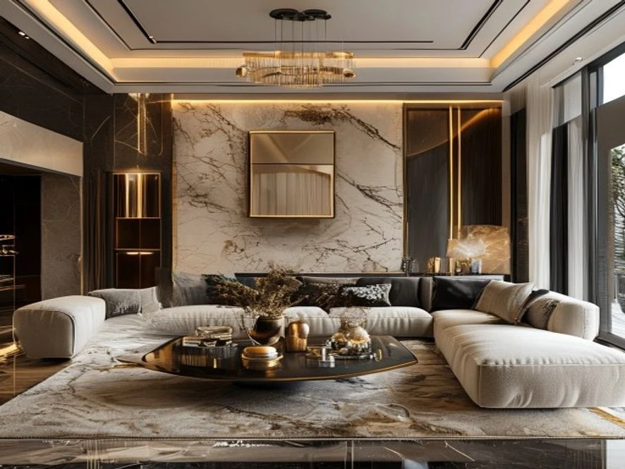 Phong cách sang trọng nội thất phòng khách 30m2