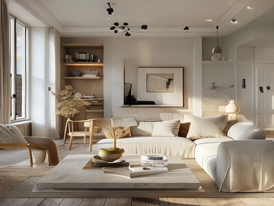 Phong cách Scandinavian trong mẫu nội thất phòng khách 40m2 đẹp