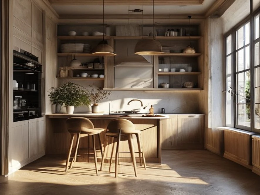 Phong cách Scandinavian trong nội thất phòng bếp 10m2