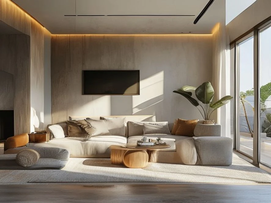 phong cách tối giản cho mẫu nội thất phòng khách 20m2 đẹp