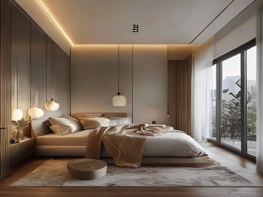 Phong cách tối giản cho nội thất phòng ngủ 16m2