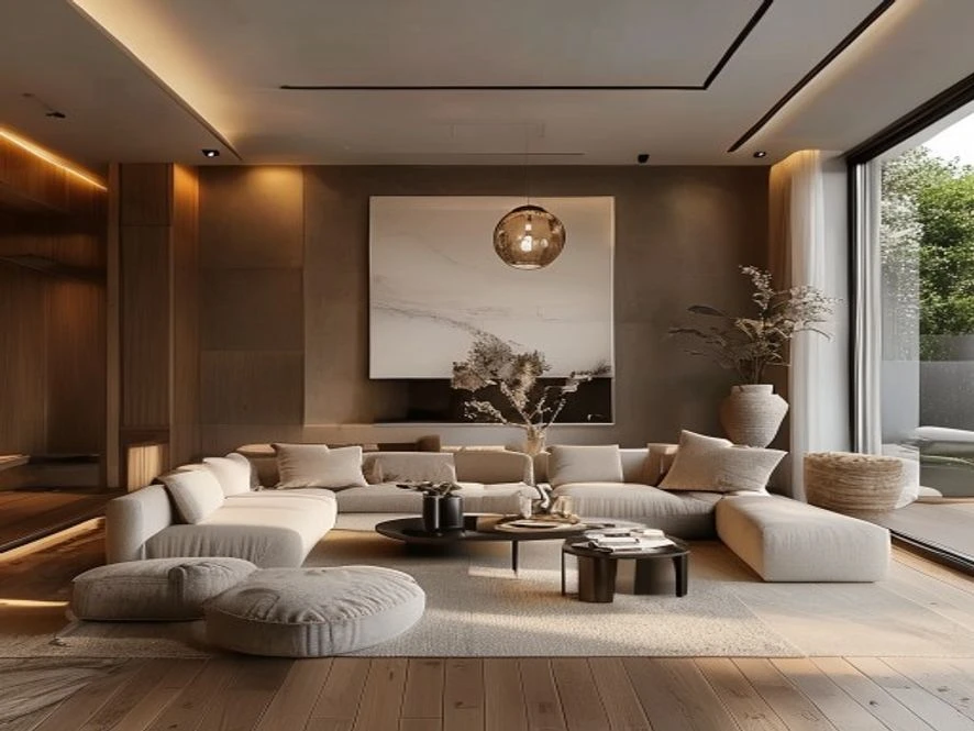 phong cách tối giản cho thiết kế nội thất phòng khách 20m2