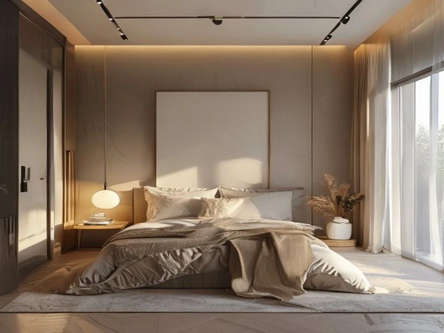 Phong cách tối giản nhẹ nhàng cho mẫu nội thất phòng ngủ 20m2 đẹp