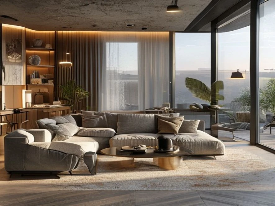 phòng khách 25m2 với nội thất thông minh đa năng