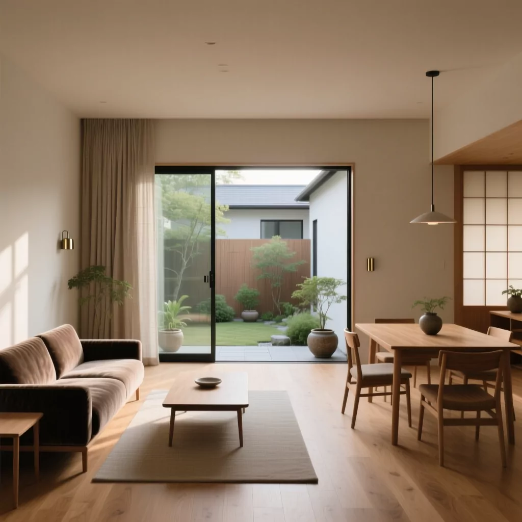 Thiết kế phòng khách liền bếp chung cư tối giản tiết kiệm chi phí