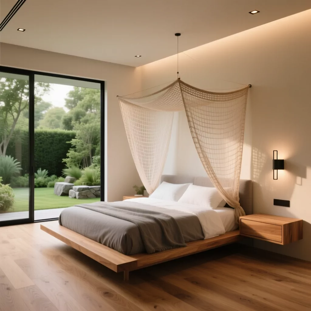 Sự kết hợp giữa phòng khách và phòng ngủ trong nhà cấp 4 hiện đại