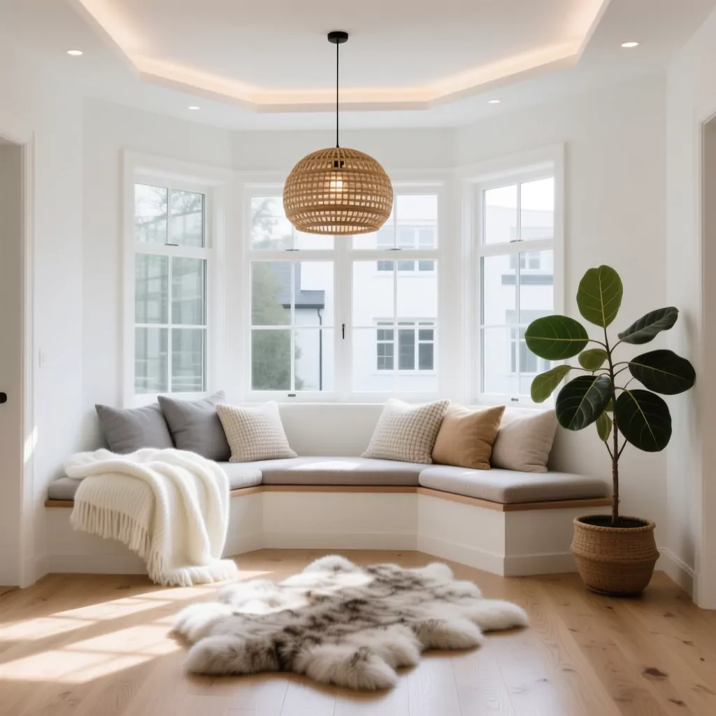Nội thất phòng khách nhà ống phong cách Scandinavian nhẹ nhàng
