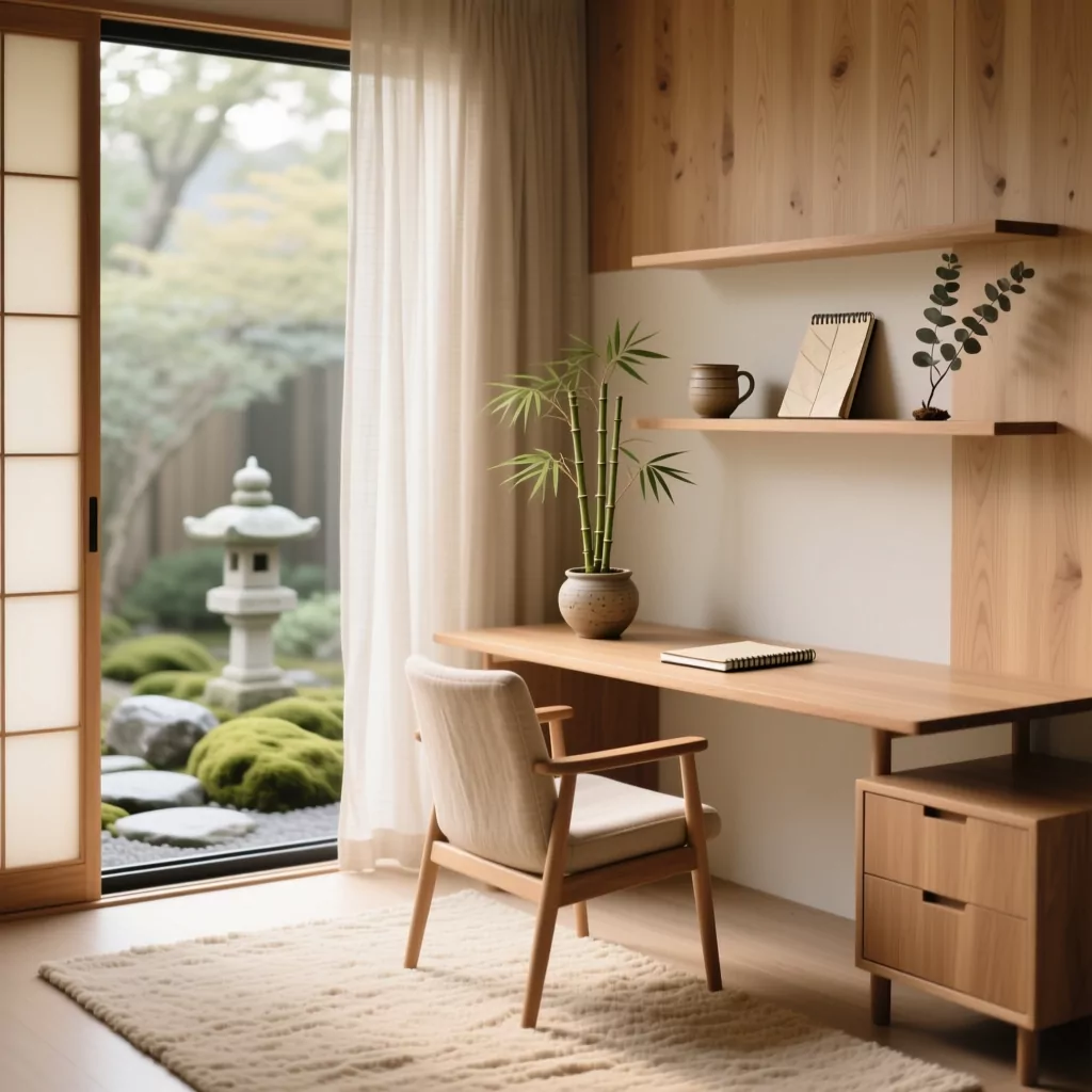 Phòng khách nhỏ đẹp Japandi trong căn hộ chung cư