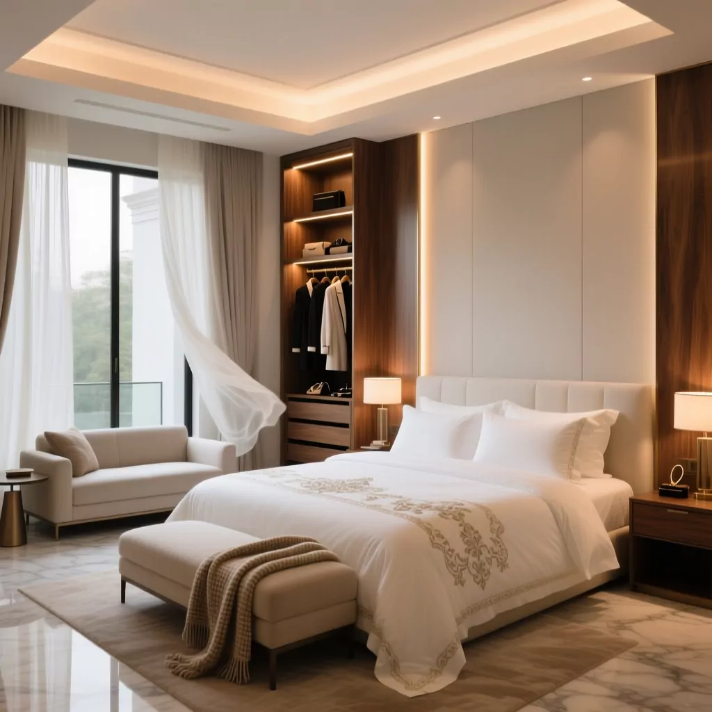 Thiết kế nội thất phòng ngủ biệt thự sang trọng
