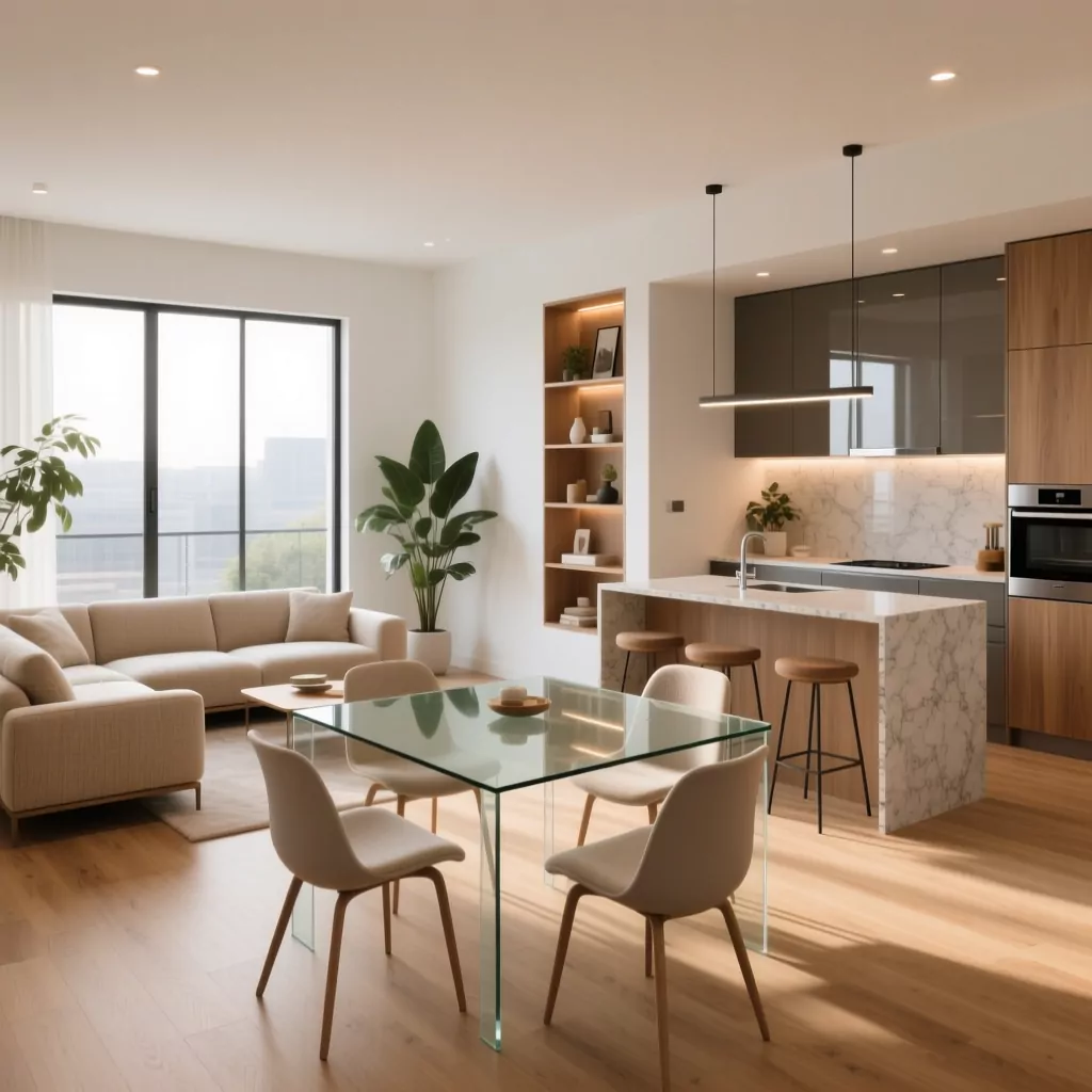 Phòng làm việc tại nhà trong chung cư 3 phòng ngủ rộng rãi
