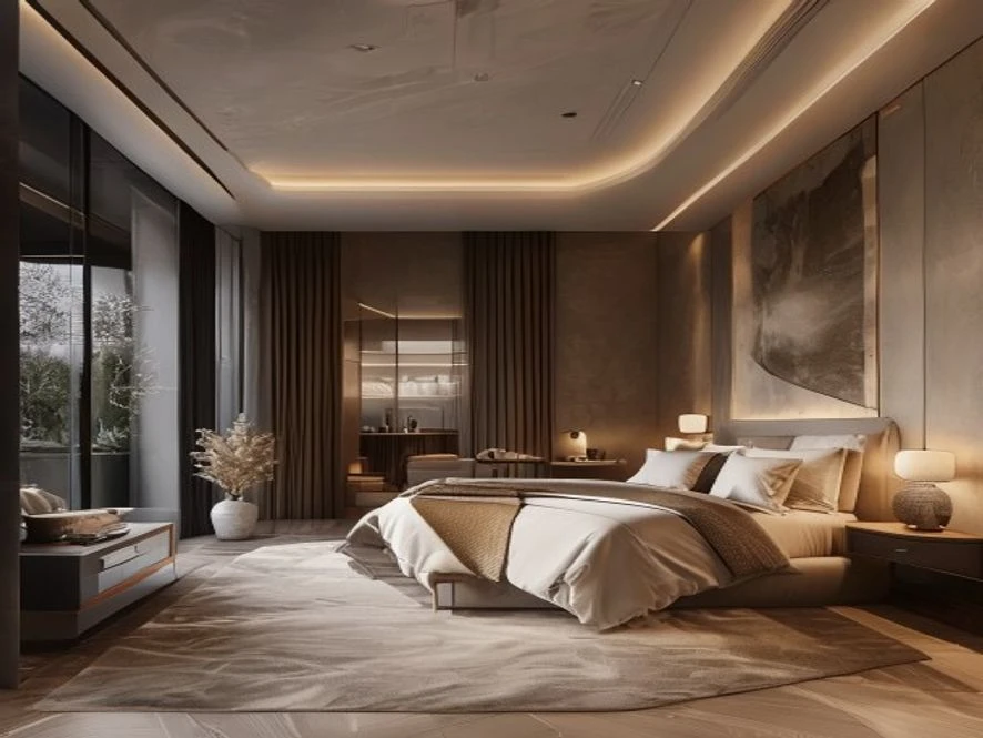 Phòng ngủ 12m2 phong cách tối giản sang trọng