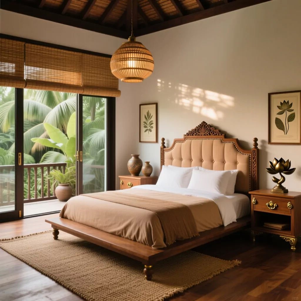 Thiết kế nội thất phòng ngủ bé trai phong cách Đông Dương