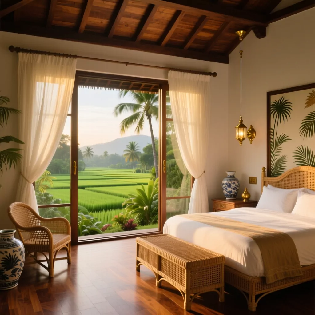 Phòng ngủ bé trai phong cách Indochine độc đáo