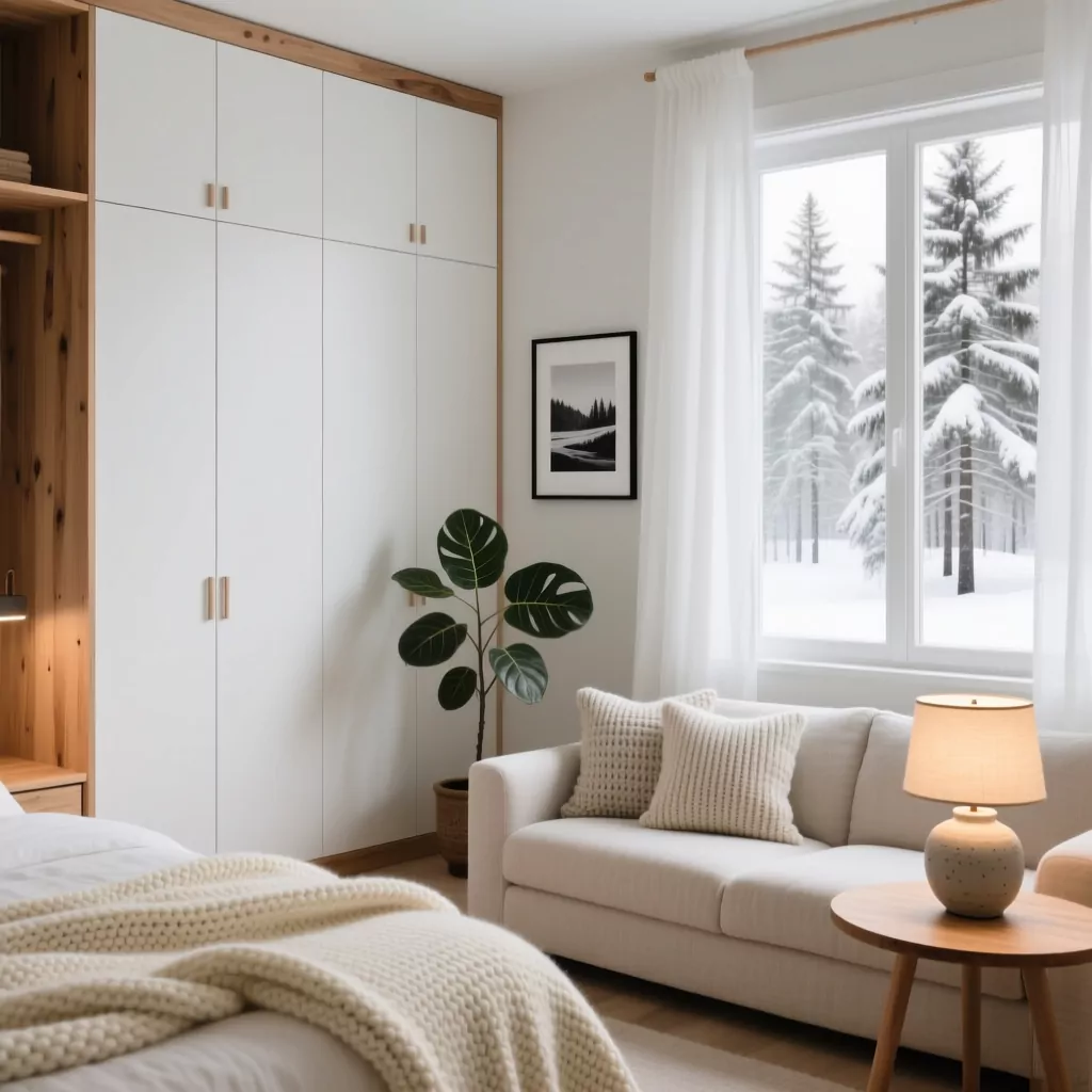 Thiết kế phòng ngủ đẹp cho nữ phong cách Scandinavian