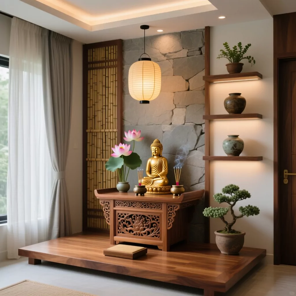 Phòng ngủ phong cách indochine tiết kiệm chi phí