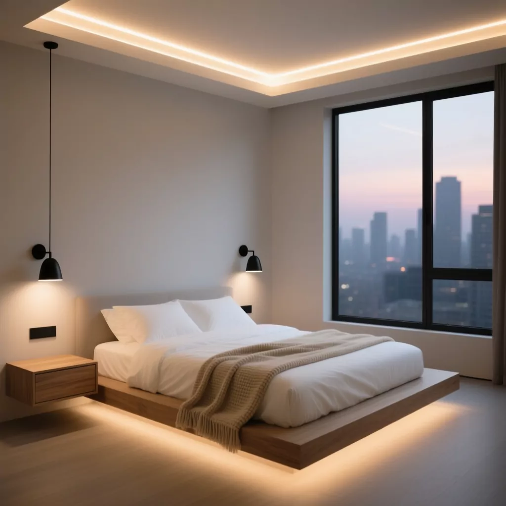 Phòng ngủ phong cách indochine nghệ thuật trừu tượng