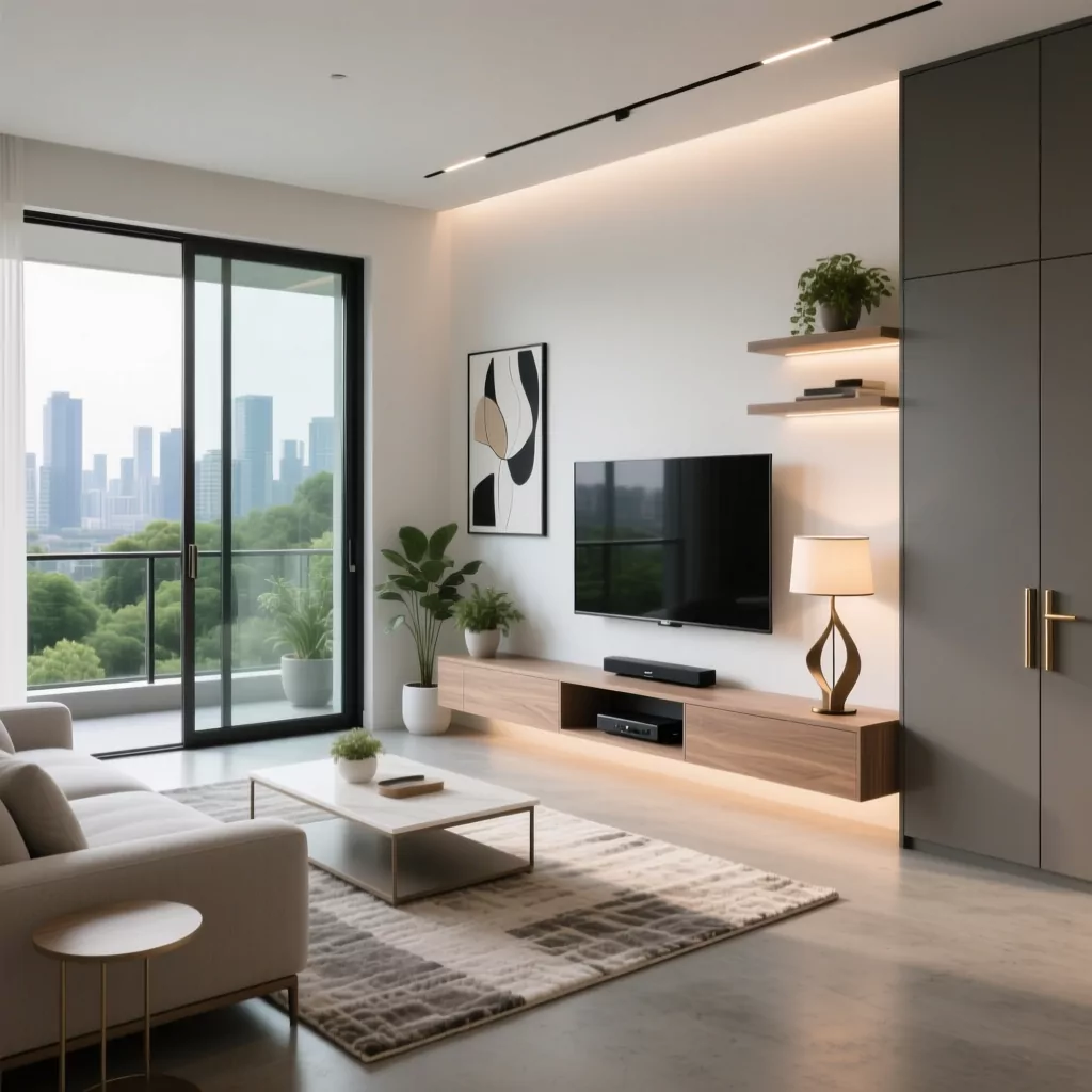 Phòng ngủ nhỏ đẹp trong căn hộ chung cư 2 phòng ngủ