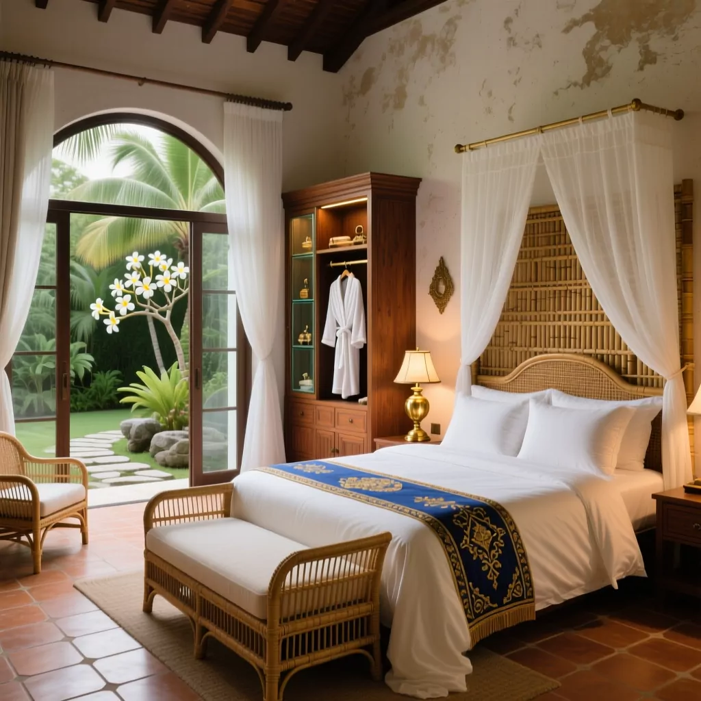 Thiết kế phòng ngủ sang trọng phong cách Indochine