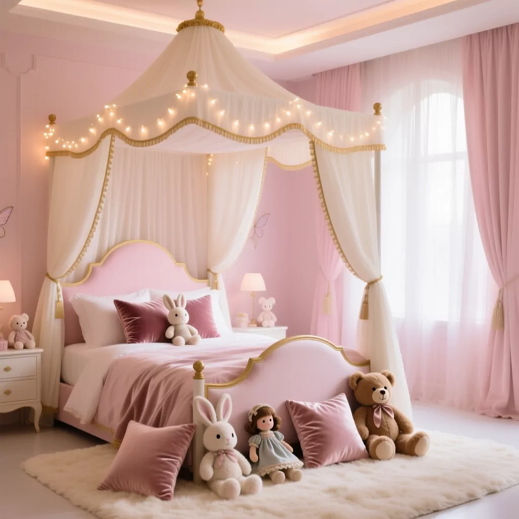 Nội thất phòng ngủ sang trọng cho bé gái