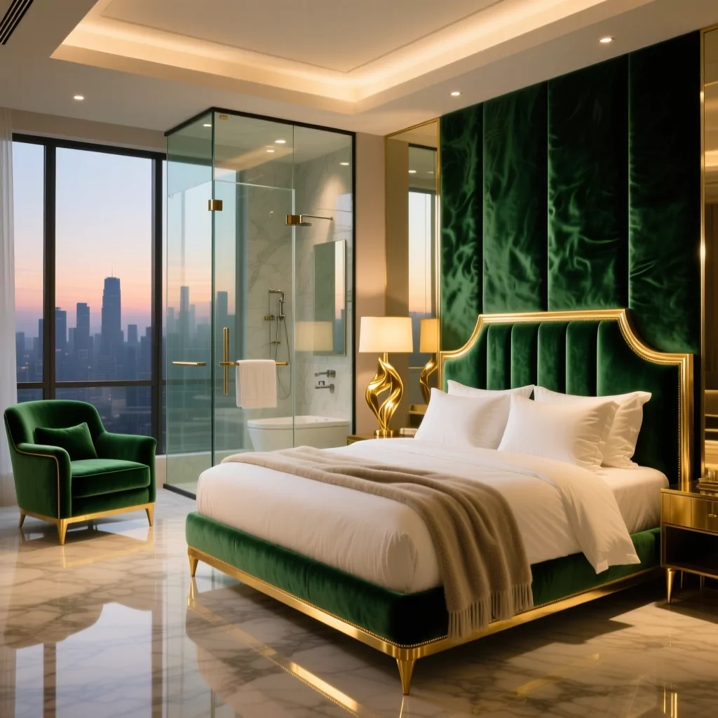 Phòng tắm trong phòng ngủ sang trọng