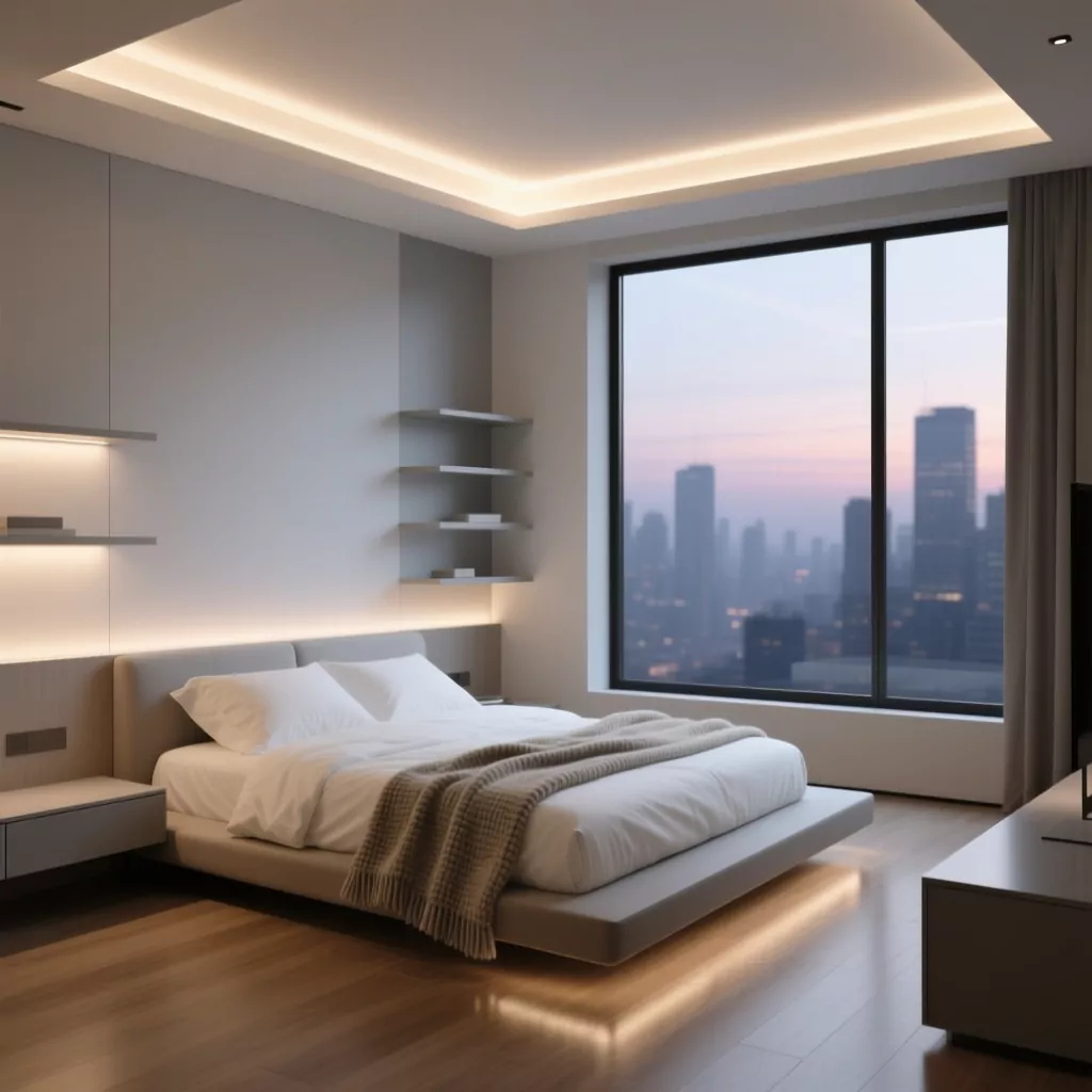 Hồ bơi riêng tư view từ phòng ngủ sang trọng