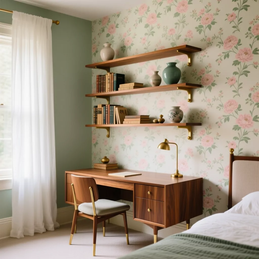 Mẫu phòng ngủ tối giản đẹp phong cách Vintage pha trộn