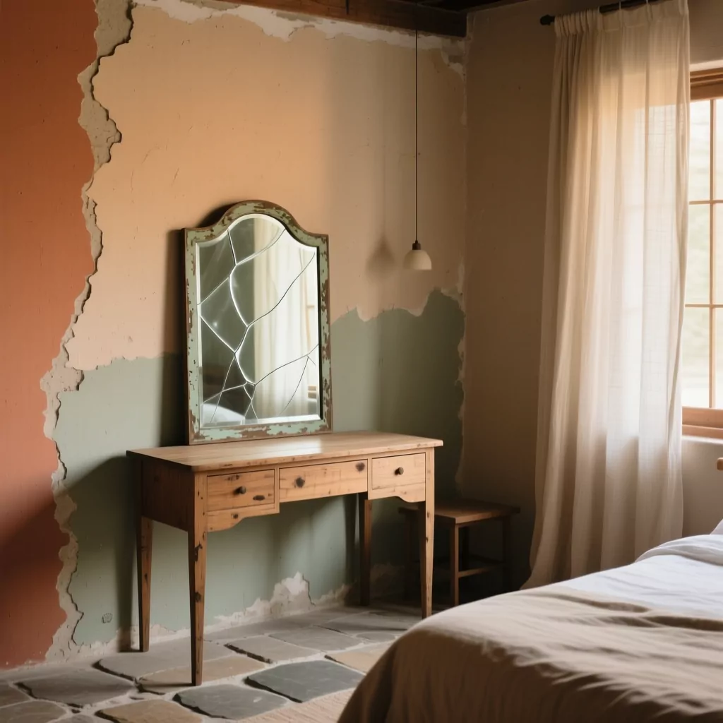 Nội thất phòng ngủ tối giản phong cách Wabi Sabi