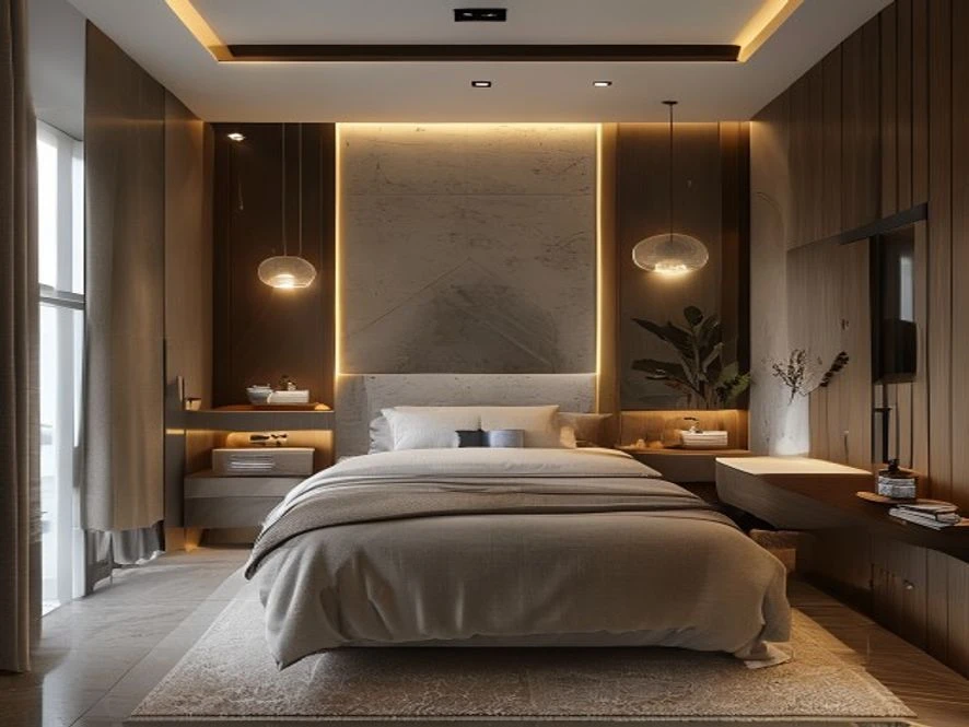 Phòng tắm tối ưu không gian trong nội thất phòng ngủ 30m2