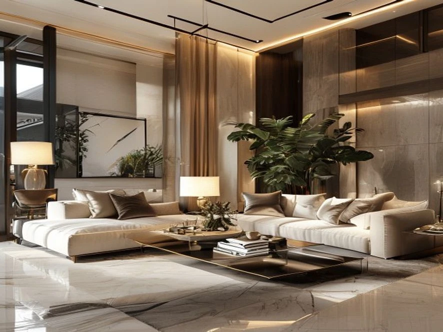 quy trình thiết kế mẫu nội thất phòng khách 15m2 đẹp