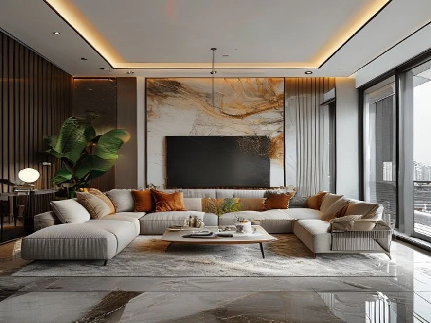 So sánh giữa tự làm và thuê đơn vị thiết kế mẫu nội thất phòng khách 40m2 đẹp