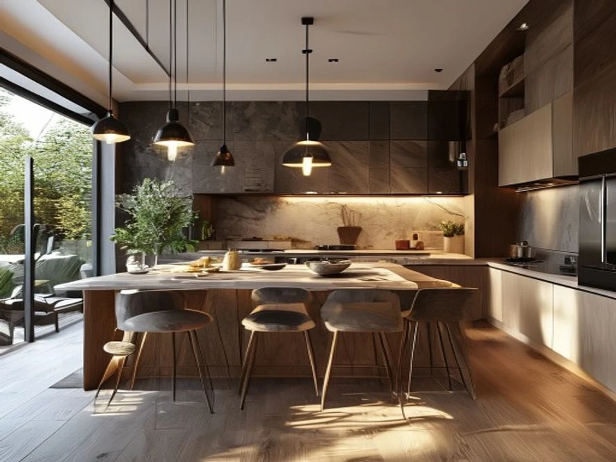 So sánh tự làm và thuê đơn vị chuyên nghiệp cho mẫu nội thất phòng bếp 25m2 đẹp