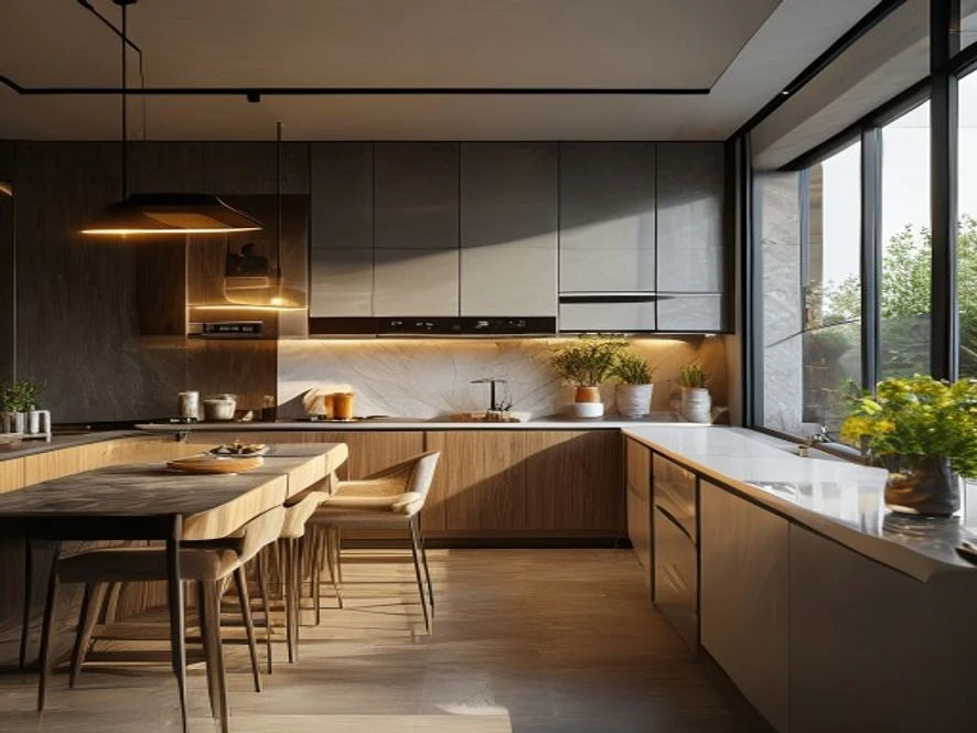 So sánh tự làm và thuê đơn vị thiết kế mẫu nội thất phòng bếp 20m2 đẹp