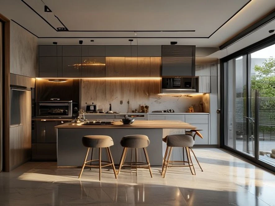 So sánh tự làm và thuê đơn vị thiết kế nội thất phòng bếp 12m2