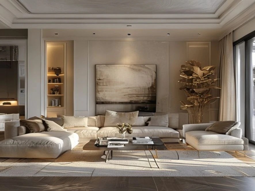 So sánh tự làm và thuê đơn vị thiết kế nội thất phòng khách 40m2