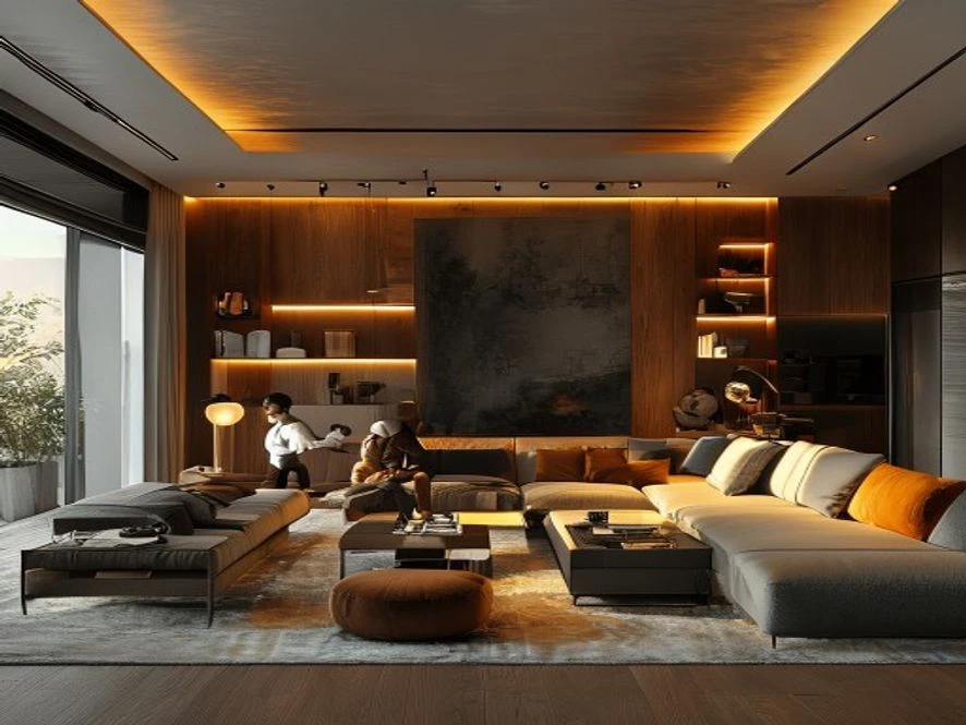 Thi công lắp đặt nội thất phòng khách 30m2 chuyên nghiệp