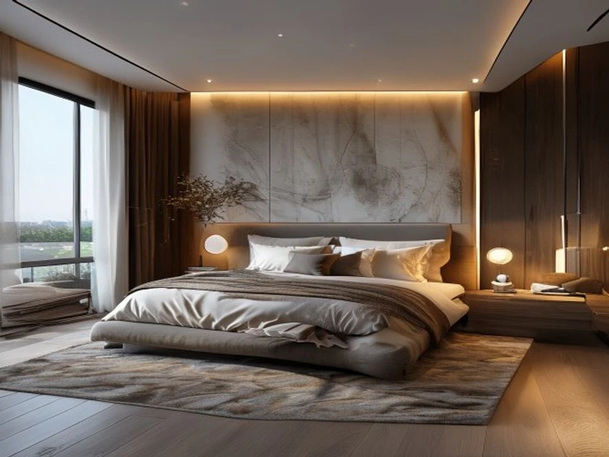 thiết kế mẫu nội thất phòng ngủ 30m2 đẹp hiện đại