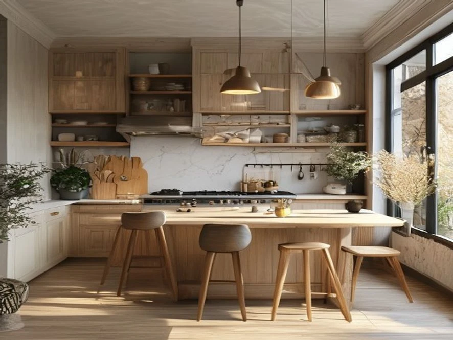Thiết kế nội thất phòng bếp 10m2 phong cách Scandinavian