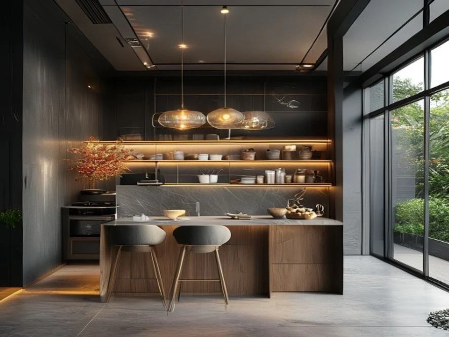 Thiết kế nội thất phòng bếp 20m2 theo phong cách hiện đại