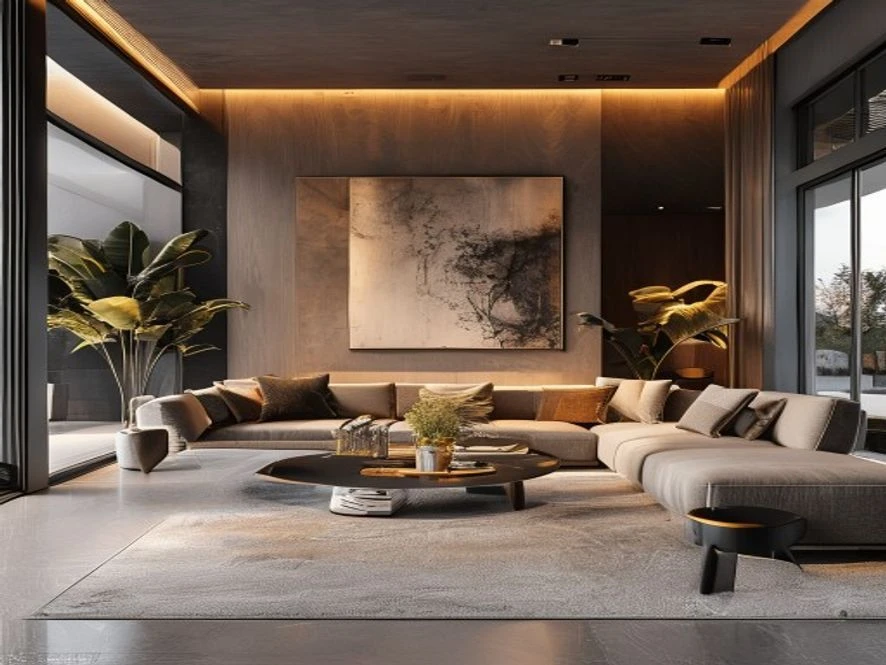 thiết kế nội thất phòng khách 20m2 hiện đại