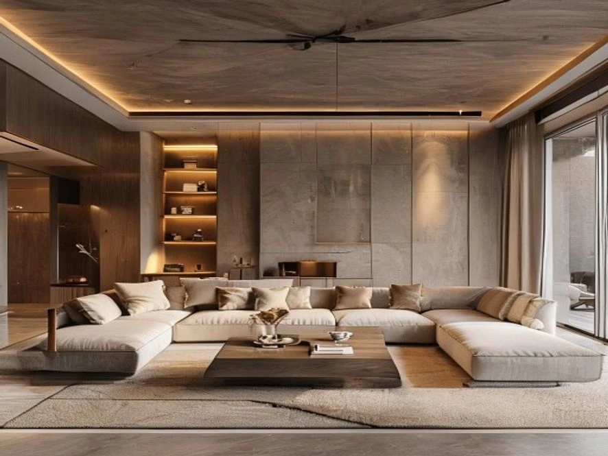 Thiết kế phòng khách 40m2 đẹp hiện đại tiện nghi