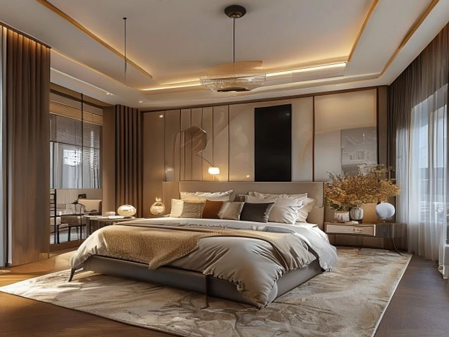 Thiết kế phòng ngủ liền kề phòng khách 30m2