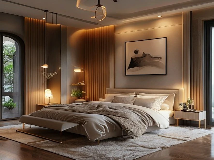 tiết kiệm chi phí mẫu nội thất phòng ngủ 30m2 đẹp