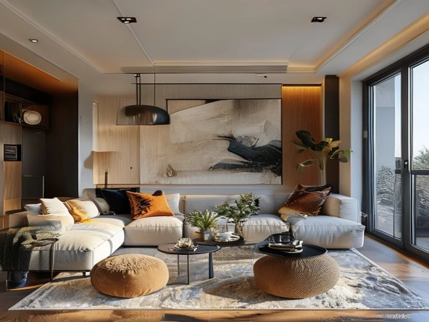Tiết kiệm chi phí thiết kế nội thất phòng khách 25m2