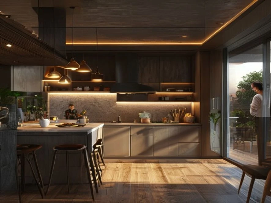 Tối ưu ngân sách thi công nội thất phòng bếp 12m2 hiệu quả